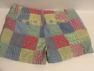 Vinyard Vines Shorts Women’s  Patchwork Nautical Size 4 Pink Blue Yellow Summer - Image 1 of 4