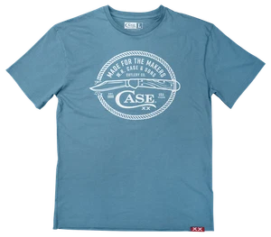 CASE XX Knives Made for Makers 41178 Heather Slate Cotton X-Large T-Shirt - Picture 1 of 2