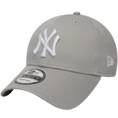 New Era 9FORTY New York NY Yankees MLB Essential Adjustable Baseball Cap - Grey - Image 1 of 2