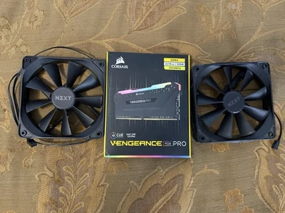 Corsair Vengeance RGB Pro 32GB DDR4, 2 Nzxt Fan Combo - Image 1 of 4
