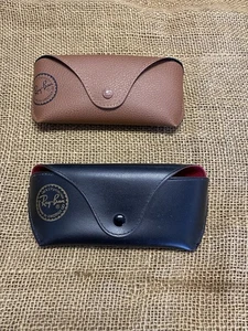 Pair of Ray Ban Sunglass  Case ONLY! Black and Red Felt Lined#J - Picture 1 of 7