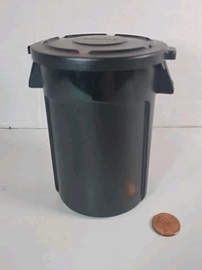 Mini Brute Rubbermaid Trashcan With Lid (BLACK Color) MINI Toy Small Promo *NEW* - Picture 1 of 10