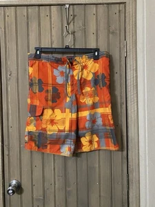 LL Bean Swim Trunks Tropical Board Shorts Boys 18 50+UPF UV Protection Lined - Picture 1 of 8