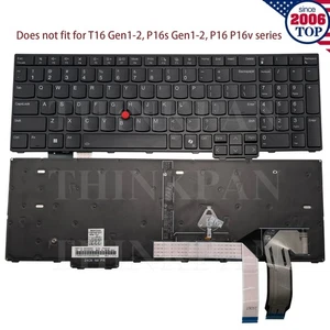 New US Keyboard for Lenovo Thinkpad P50 P15 P15s P15v P17 P16 P16s P16v Gen 123 - Picture 1 of 138