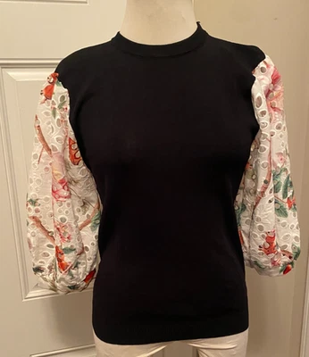 Gracia Puff Sleeves Stretch Top Women Size S  NWT  New - Image 1 of 4