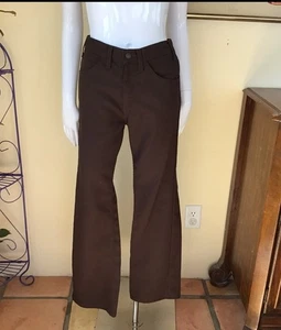 Vintage 70er Levi's Brown Tab Sta-Prest High Waist 30x29 Polyester Hose Gr. 14 - Bild 1 von 7