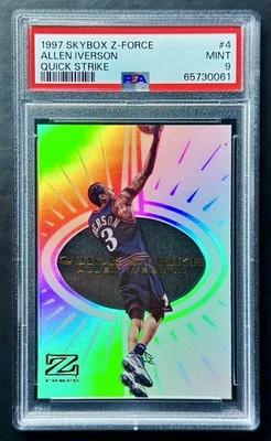 1997-98 SkyBox Z-Force ALLEN IVERSON #4 Quick Strike PSA 9 как новый - Изображение 1 из 2