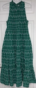 Women's Maxi Universal Threads A-Line Sleeveless Green Embroidered Dress - M - Picture 1 of 4