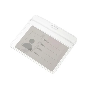 10 Stück Ausweishülle Transparent Arbeitshalter Mitarbeiterausweis Hängeetikett Ausweishalter - Bild 1 von 12