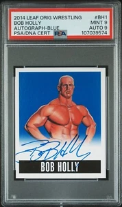 2014 LEAF ORIGINALS WRESTLING #BH1 BOB "Hardcore" HOLLY AUTOGRAPH-BLUE PSA/DNA 9 - Picture 1 of 2