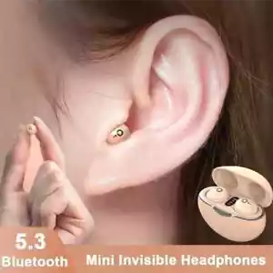 Mini Invisible Headphones TWS Bluetooth 5.3 Ohrhörer Wireless Heasets HIFI D - Bild 1 von 6