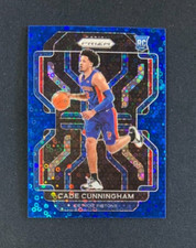 2021 Panini Prizm Basketball Card #282 Cade Cunningham Rookie Blue Disco /150