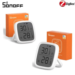 2 Pack SONOFF SNZB-02D Wireless Zigbee 3.0 LCD Smart Temperature Humidity Sensor - Picture 1 of 12