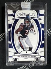 2022 Panini Flawless David Montgomery Sapphire Gem Parallel 10/15 Bears Lions