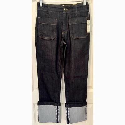 Jeans Anthropologie Maeve recortados con puños 25 Foto 1 de 4