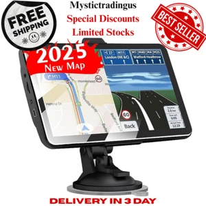 Car Truck GPS Navigation 7 Inch Touch Screen 2023 Maps Spoken Direction - Picture 1 of 6