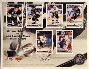 LA Kings 92/93 UD Commemorative Sheet #ed Gretzky - Picture 1 of 2