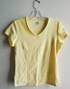 Top de entrenamiento de tenis atlético para mujer Nike FIT DRY amarillo cuello en V talla M (8-10) - Imagen 1 de 5