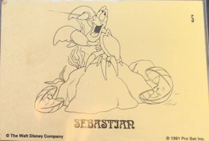 Disney - The Little Mermaid - Sebastian(Front)Chef Louie(Back) - Vintage 1991 - Picture 1 of 2