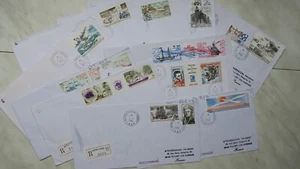 TAAF lot de 11 lettre recommandé en partance d'Alfred-Faure-Crozet des années 19 - Picture 1 of 1