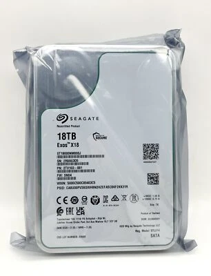 ST18000NM000J Seagate Exos 18TB X18 512e 4​Kn 3.5 Enterprise SATA Hard Drive - Image 1 of 4