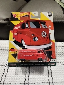 Hot Wheels Premium Deutschland Design 2/5 Volkswagen T1 Panel Bus Real Riders  - Picture 1 of 6