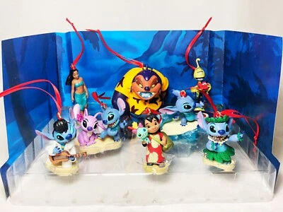 Disney Lilo & Stitch Christmas Ornaments 8pc Figure Set Angel Elvis Jumba Nani - Image 1 of 3