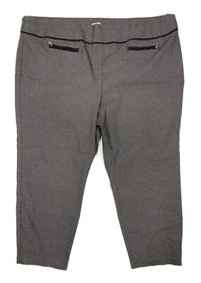 Pantalones Avenue Gris Micro Cuadros Mujer Talla Grande 26 (44x26) Bolsillos con Cremallera Foto 1 de 4