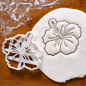 Hibiscus Cookie Cutter - flower floral garden tropical flora hawaii luau bridal - Picture 1 of 5