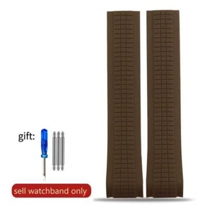 21mm Curved Rubber Grenade Watchband for Patek Philippe 5167 Aquanaut Strap Tool - Picture 1 of 16
