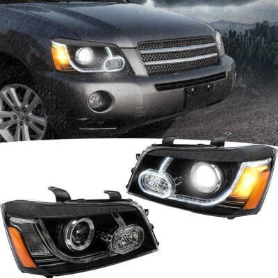 Faros VLAND para Toyota Highlander 2001-2007 LED DRL halo proyector lámpara L+R Foto 1 de 4