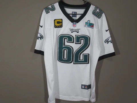 Jason Kelce #62 Philadelphia Eagles Super Bowl 57 LVII Jersey White Cover