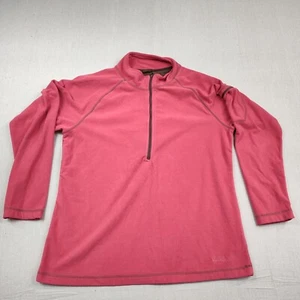 Cabelas Fleece Pullover Size XL Salmon Pinkish 1/4 Zip Mock Neck Long Sleeve - Picture 1 of 5