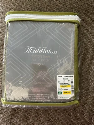 NWT New Middleton green Decorative Quilted Pillow Sham - Image 1 of 2