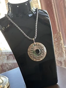 Handmade Jewelry Palestinian Calligraphy Pendant Necklace circle shape engraved - Picture 1 of 7