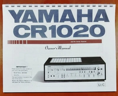 Receptor estéreo manual do proprietário Yamaha CR-1020 - Imagem 1 de 4