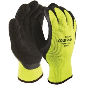 3999 High Visibility LIME Insulated Palm Coated Cold Weather Winter WORK GLOVES - Picture 1 of 5
