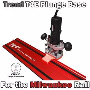 Base de enrutador de inmersión compatible Trend T4E para Milwaukee Red Rail -INC P&P - Imagen 1 de 12