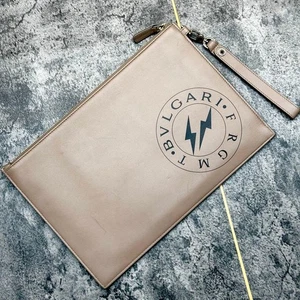 Bvlgari Clutch Bag Rare Fujiwara Hiroshi Collaboration Size 30x21cm Used - Picture 1 of 11