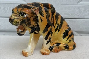 Vintage HTF Bengal Tiger 8" x 6” Tall Figurine Statue Wales Japan - Picture 1 of 10