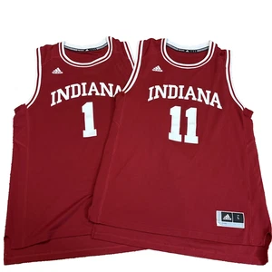 Adidas Indiana Hoosiers IU #1 & 11 Red Basketball Jersey Mens L NCAA - Picture 1 of 11