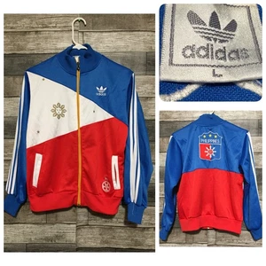 Adidas Originals Philippines Track Jacket Youth L Blue Red Full Zip (FLAWS READ) - Picture 1 of 9