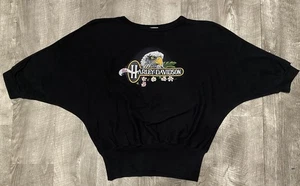 Vintage 1988 Harley Davidson Eagle Graphic Shirt Womens Double Sided USA 80s - Picture 1 of 9