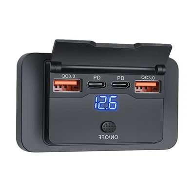 Cargas USB C 12 puertos de carga rápida dobles cargas de alta eficiencia para automóvil y - Imagen 1 de 4