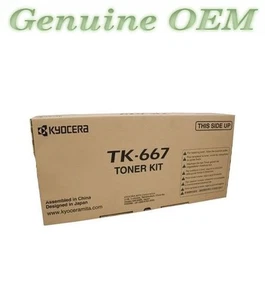 Cartucho de tóner Kyocera original OEM 1T02KP0US0/TK667, TK-667, negro genuino - Imagen 1 de 1