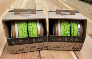 Two (2) Panaracer Gravel King SK Tires, Matcha/Brown, 700x40,New - Picture 1 of 3