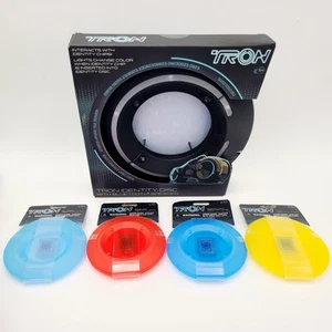 NEW Disney Parks TRON Lightcycle Identity Disc Bluetooth Speaker 4 Identity Chip - Picture 1 of 7