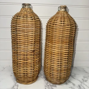 Vintage Rattan Flaschen (2) - Bild 1 von 4