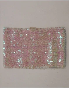 URBAN OUTFITTERS Womens Stretch Strapless Sequin Crop Top UK 8 Small Pink C113 - Picture 1 of 3