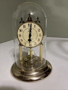 Vintage Elgin American Table Desk Glass Domed Battery Operated Clock. Pre-Owned - Picture 1 of 9